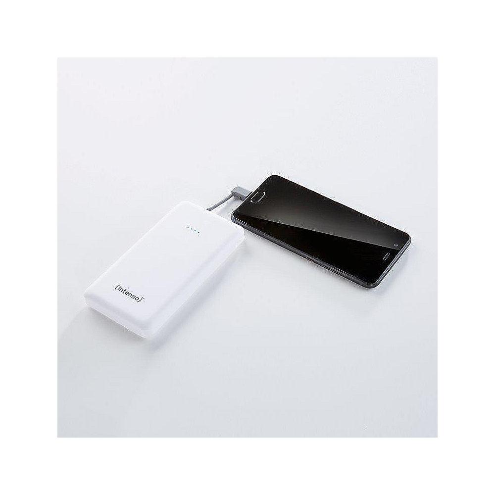 Intenso S10000-C mobiles Ladegerät Powerbank Slim 10.000 mAh USB Type C weiß