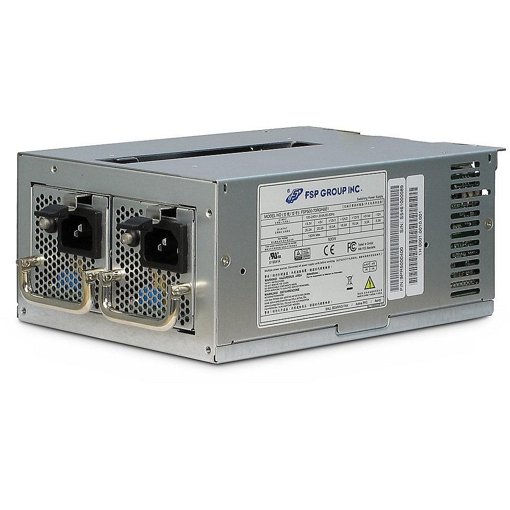 Inter-Tech FSP500-70RGHBB1 2x 500Watt, redundant, 80  Gold