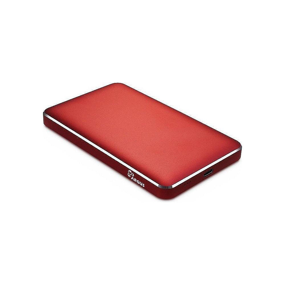 InterTech Argus GD-25609 2.5 Zoll Festplatten Gehäuse USB-C 3.0 rot, InterTech, Argus, GD-25609, 2.5, Zoll, Festplatten, Gehäuse, USB-C, 3.0, rot