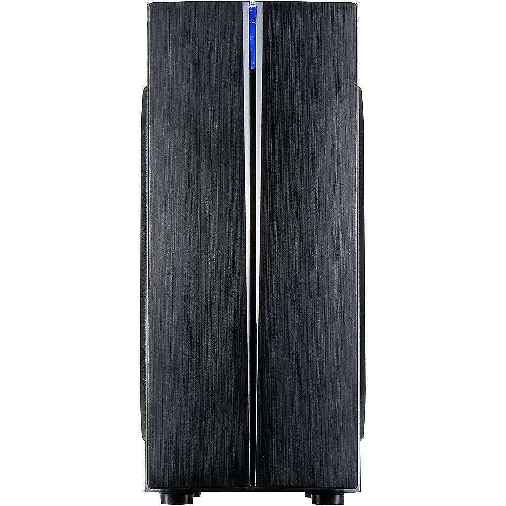 InterTech B48 Midi Tower Gehäuse Schwarz 2x USB