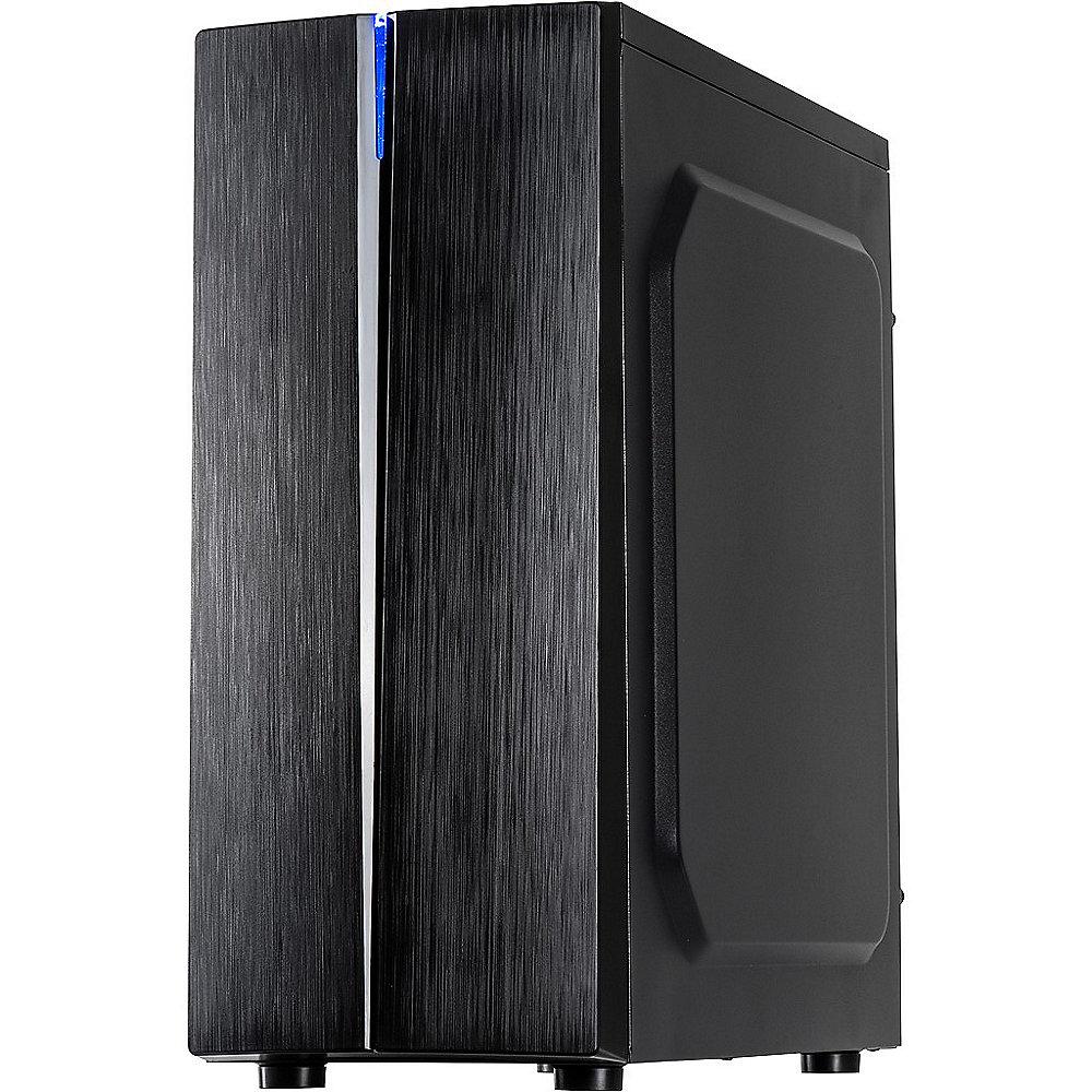 InterTech B48 Midi Tower Gehäuse Schwarz 2x USB