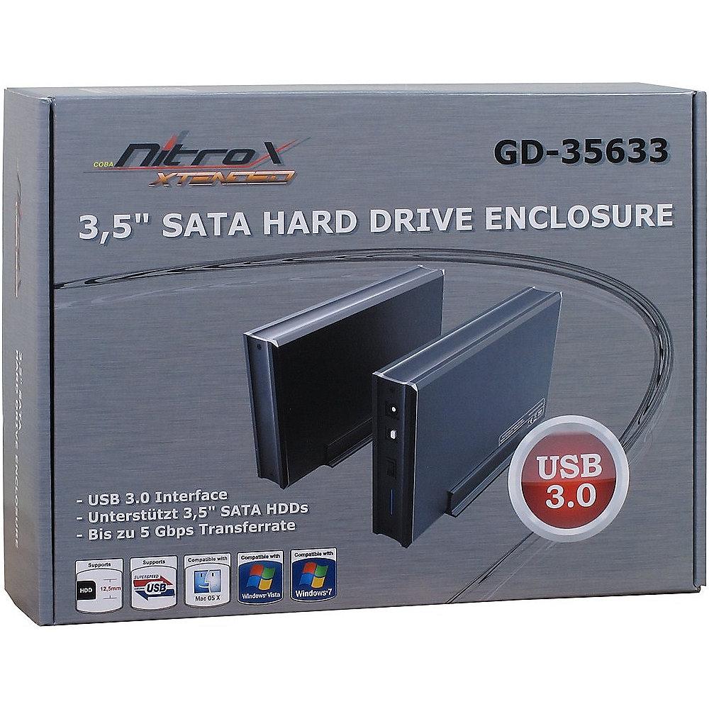 InterTech Coba Nitrox Extended GD35633 3.5 Zoll Festplatten Gehäuse USB 3.0, InterTech, Coba, Nitrox, Extended, GD35633, 3.5, Zoll, Festplatten, Gehäuse, USB, 3.0