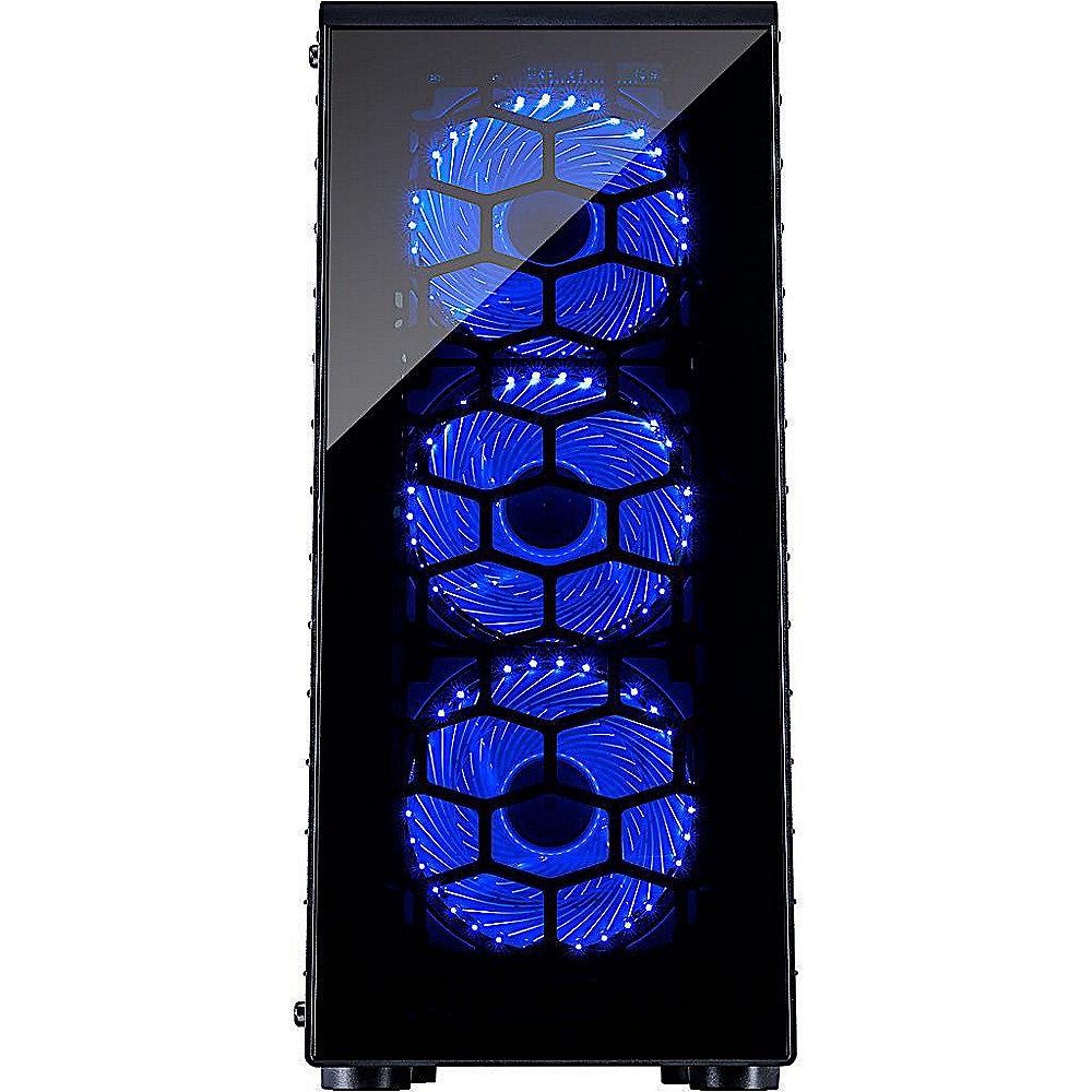 InterTech CXC2 Midi Tower ATX Gaming Gehäuse Seitenfenster, blaue LED, InterTech, CXC2, Midi, Tower, ATX, Gaming, Gehäuse, Seitenfenster, blaue, LED