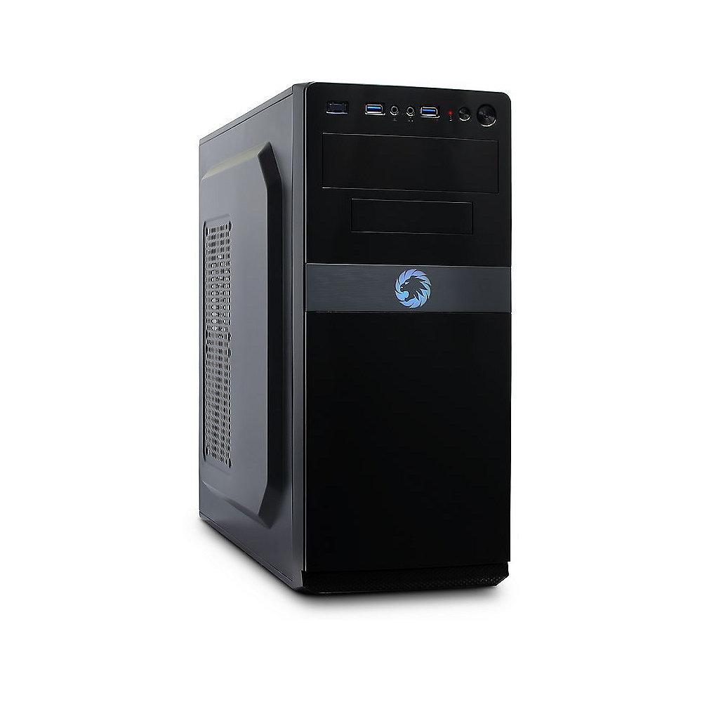 InterTech IT-5908 Midi-Tower mATX/ATX Gehäuse Schwarz ohne Netzteil USB3.0