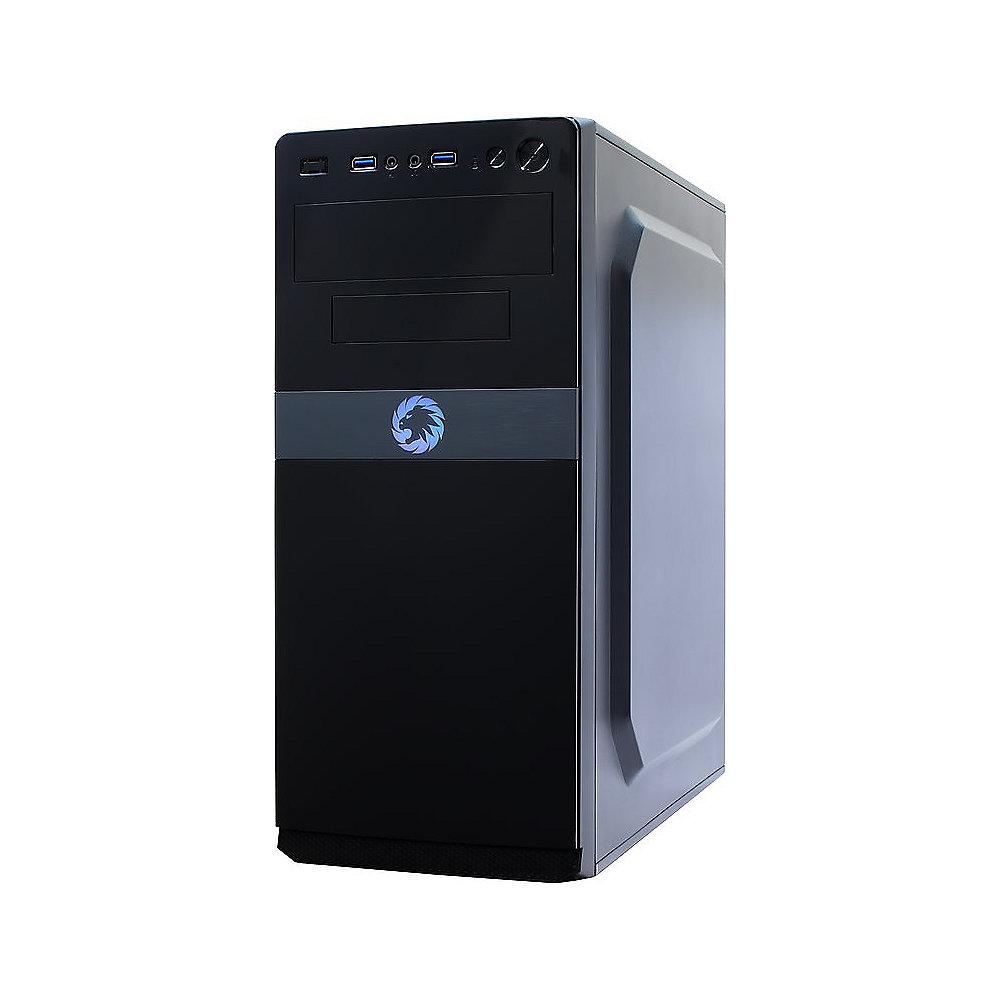 InterTech IT-5908 Midi-Tower mATX/ATX Gehäuse Schwarz ohne Netzteil USB3.0, InterTech, IT-5908, Midi-Tower, mATX/ATX, Gehäuse, Schwarz, ohne, Netzteil, USB3.0