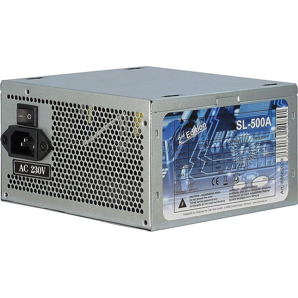 InterTech SL-500 500 Watt ATX-Netzteil PFC 120mm Retail, InterTech, SL-500, 500, Watt, ATX-Netzteil, PFC, 120mm, Retail