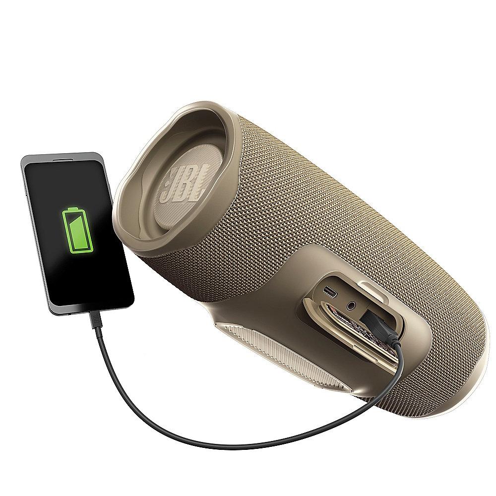 JBL Charge 4 Tragbarer Bluetooth-Lautsprecher sandfarben