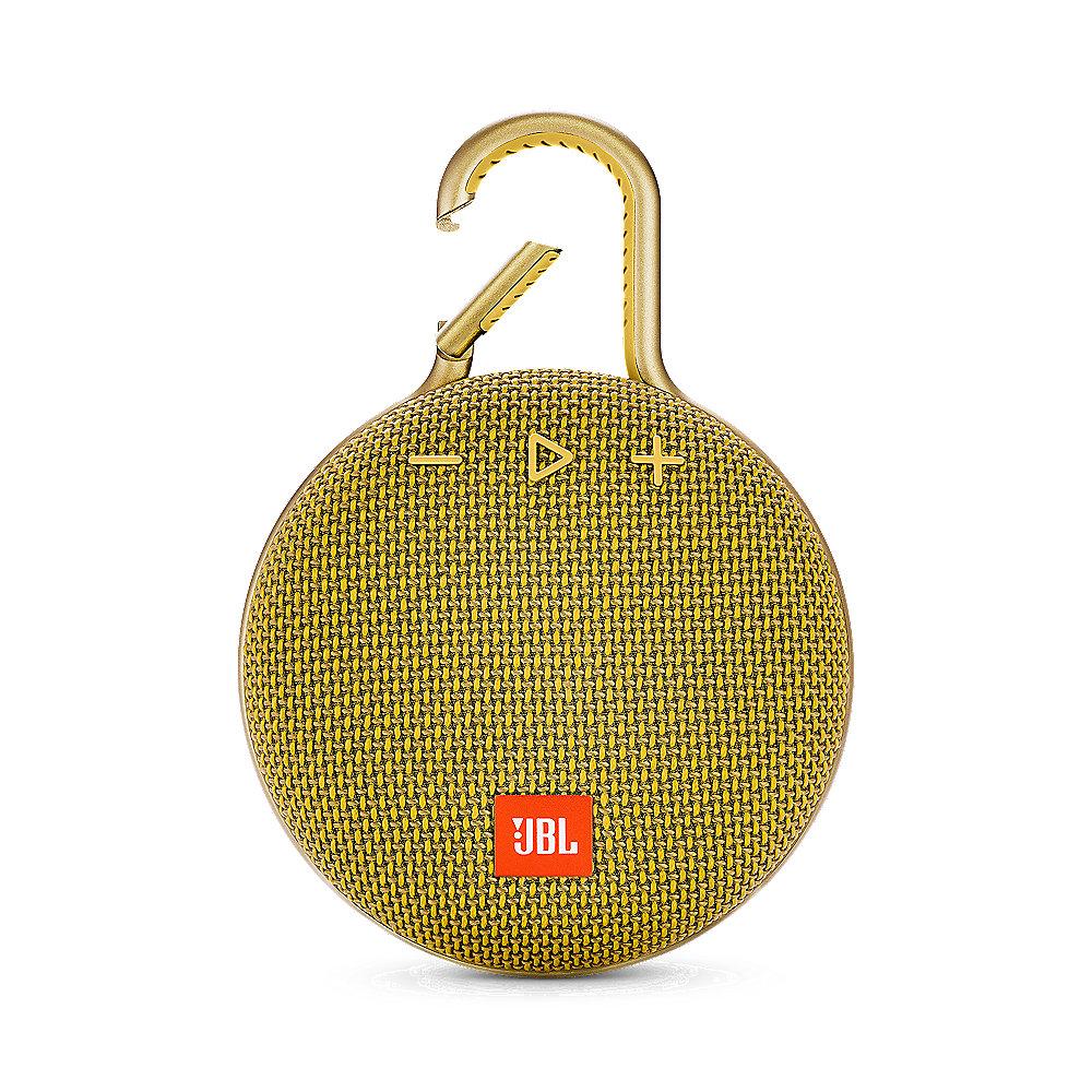 JBL Clip 3 Gelb Tragbarer Bluetooth-Lautsprecher wasserdicht nach IPX7