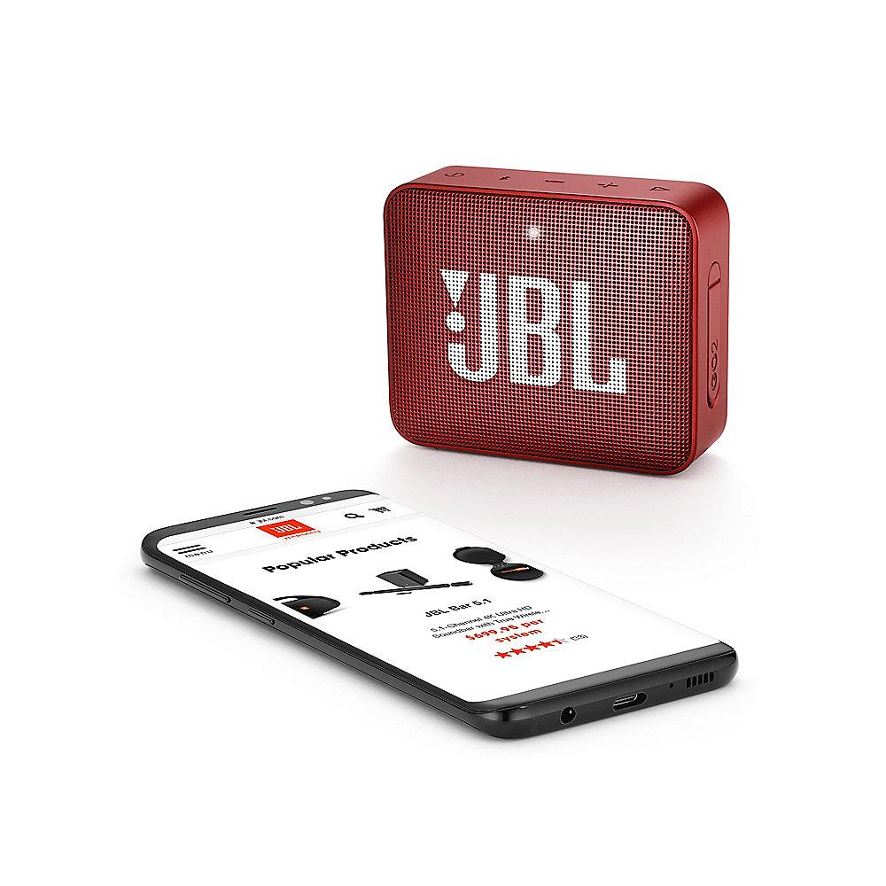 JBL GO2 Rot Ultraportabler Bluetooth Lautsprecher wasserdicht