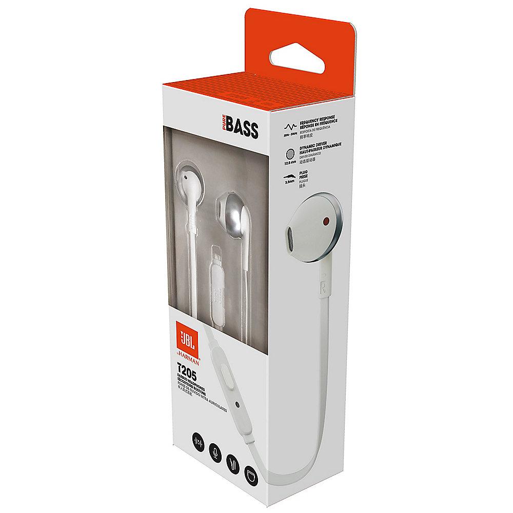 JBL T205 Chrome - In Ear-Kopfhörer mit Mikrofon