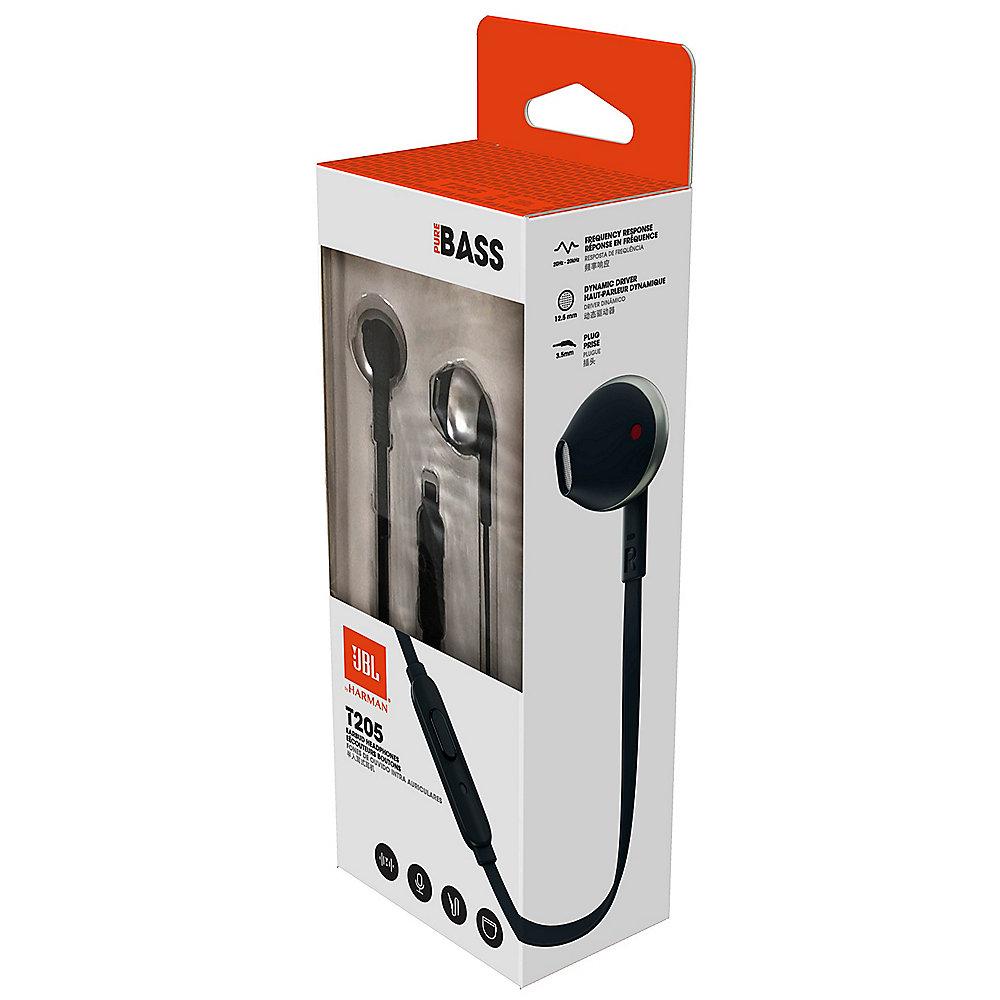 JBL T205 Schwarz - In Ear-Kopfhörer mit Mikrofon