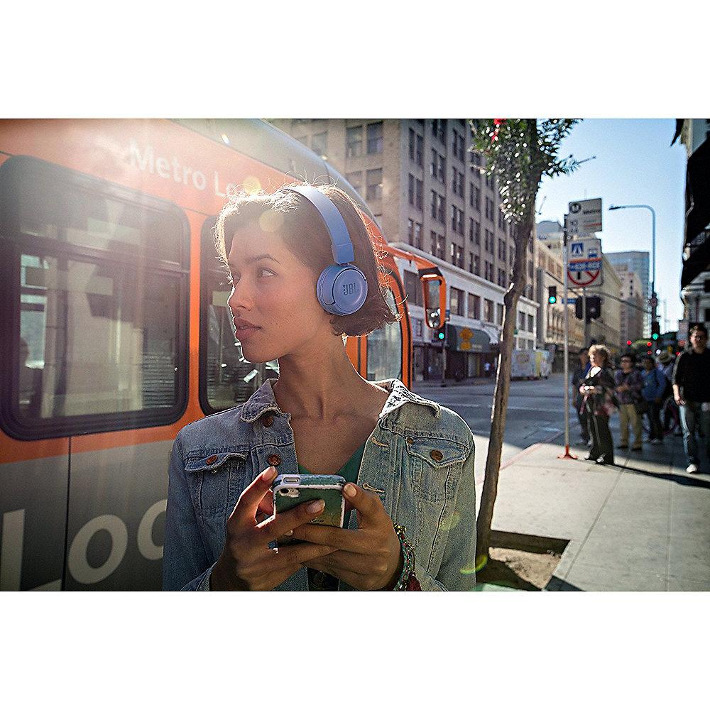 JBL T450BT Blau - On Ear-Bluetooth Kopfhörer mit Mikrofon