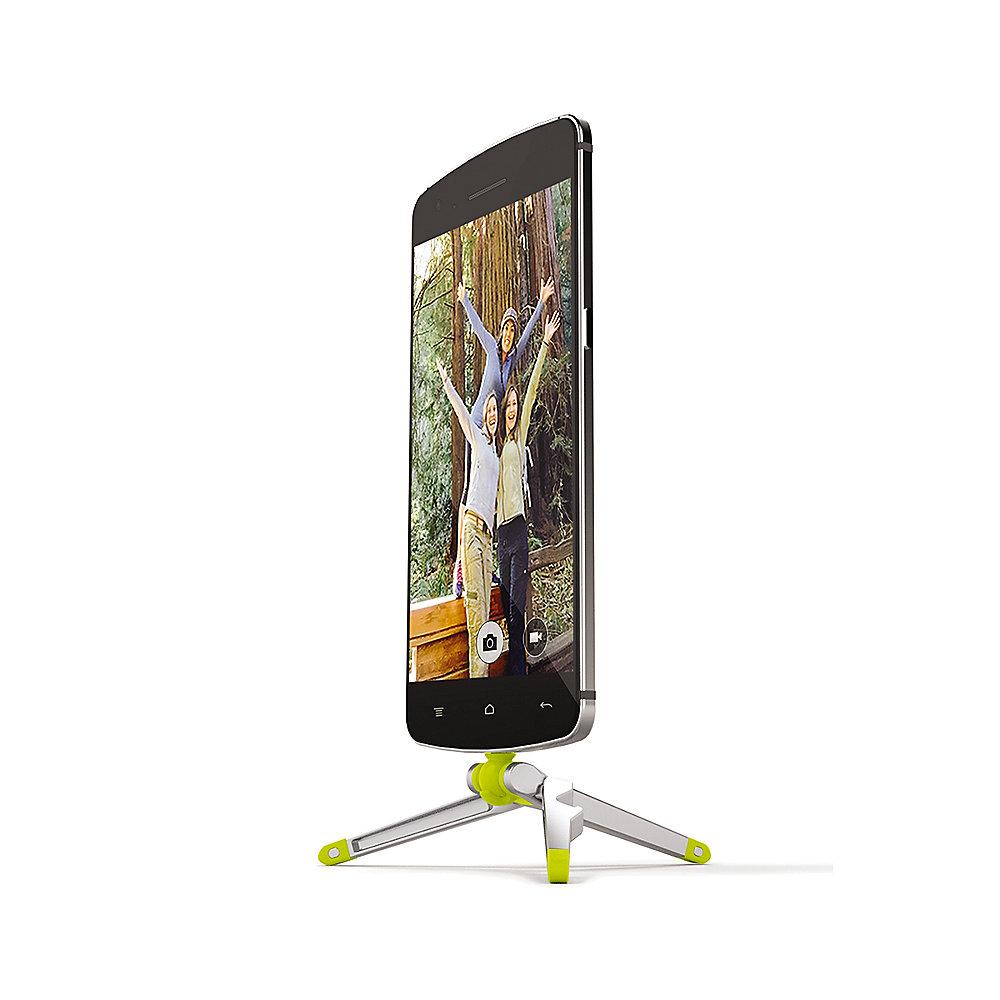 Kenu Stance Kompaktstativ für Smartphones mit Micro-USB, silber/grün