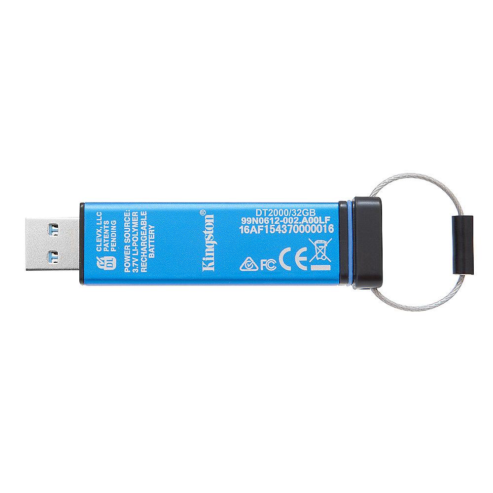 Kingston 32GB DataTraveler 2000 Data Secure Stick USB3.0 IP57 DT2000/32GB