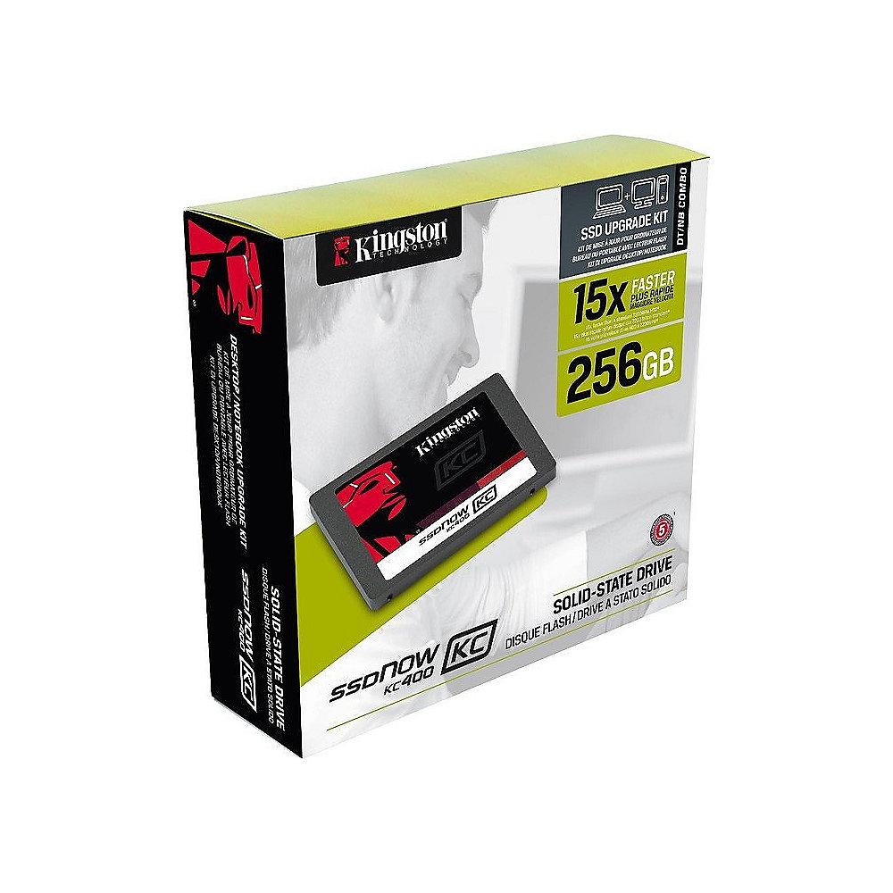 Kingston SSDNow KC400 256GB MLC 2.5zoll SATA600 - 7mm Kit SKC400S3B7A/256G