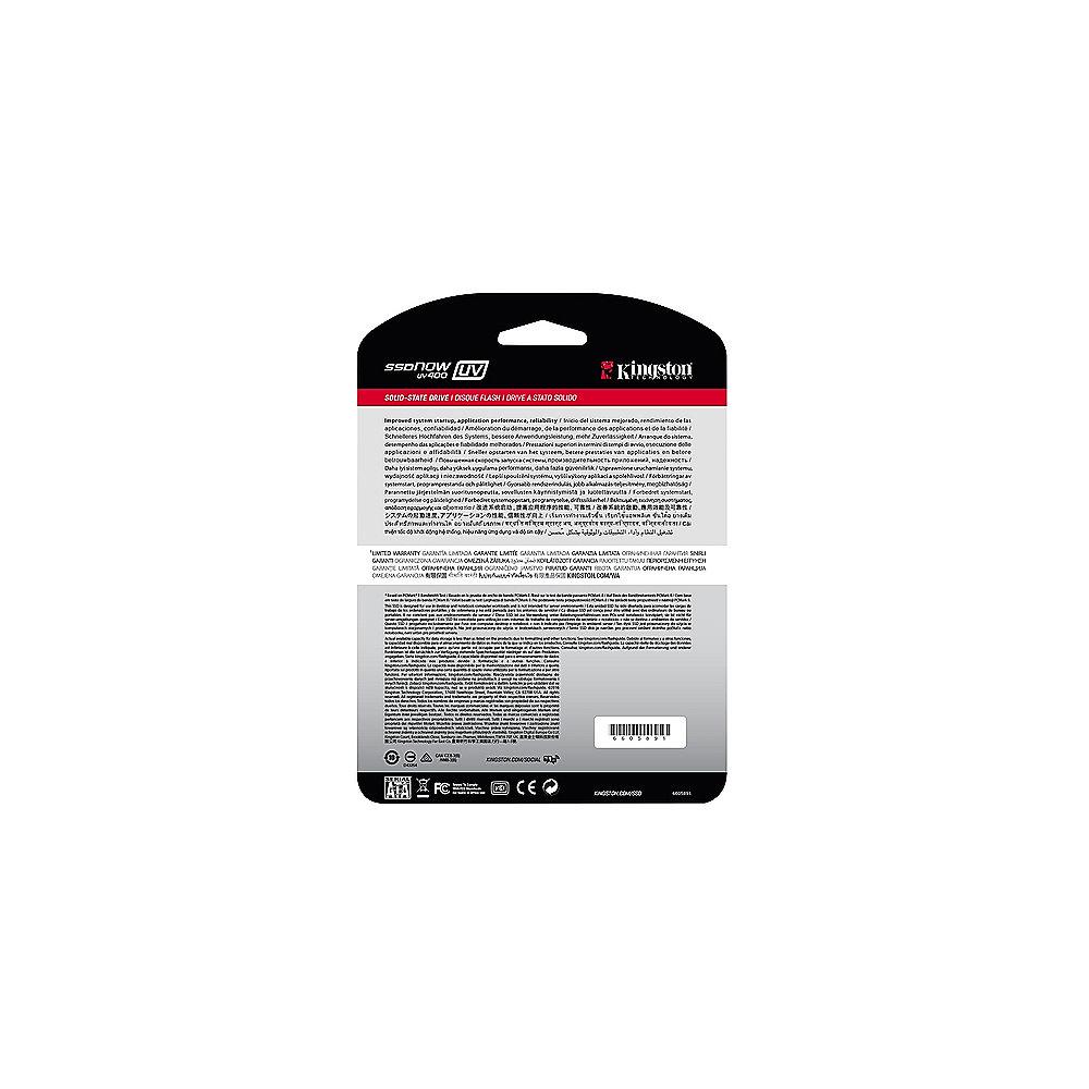 Kingston SSDNow UV400 240GB TLC 2.5zoll SATA600 - 7mm, Kingston, SSDNow, UV400, 240GB, TLC, 2.5zoll, SATA600, 7mm