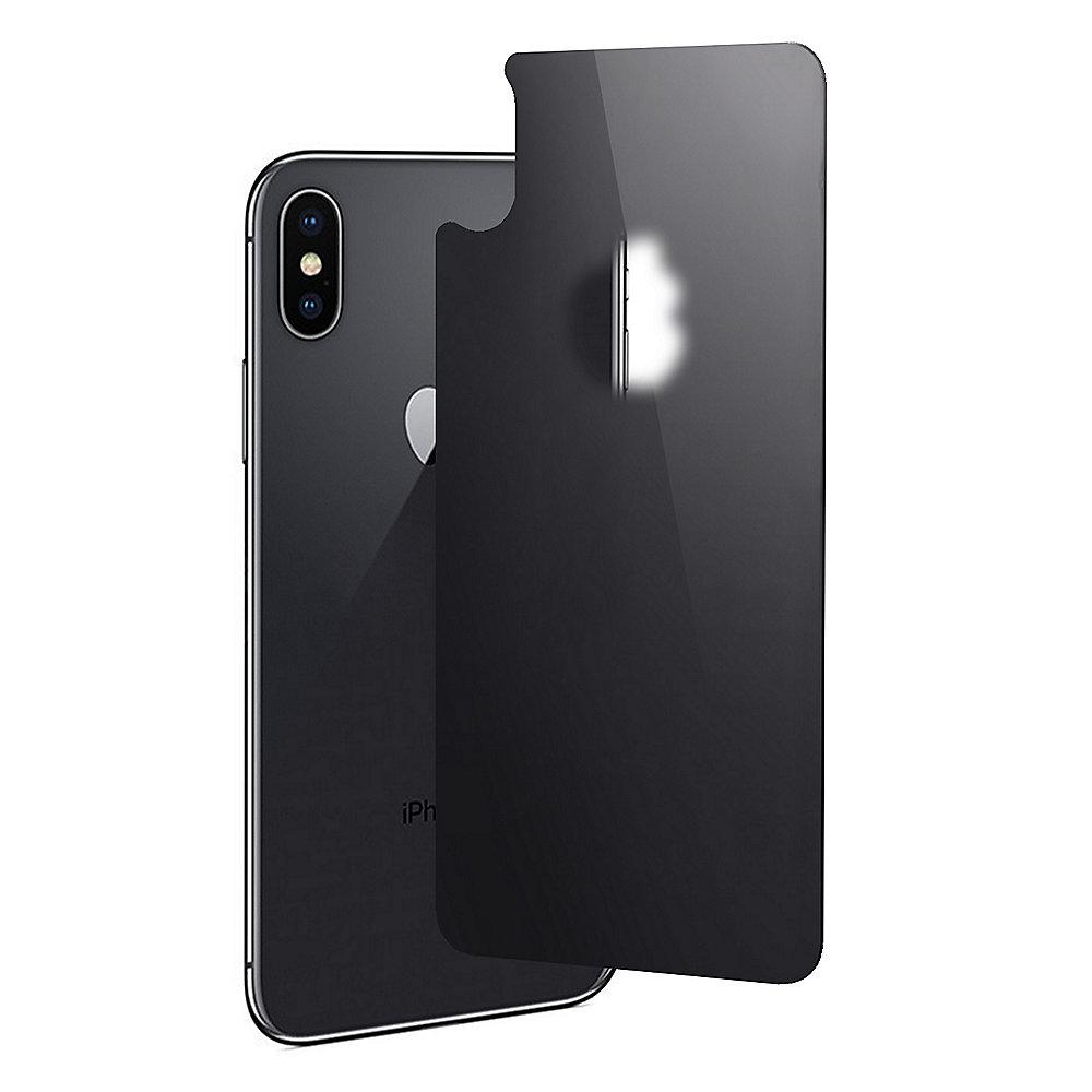 KMP Hartglas Comfort Slim Rückseitenschutz für iPhone X, grau