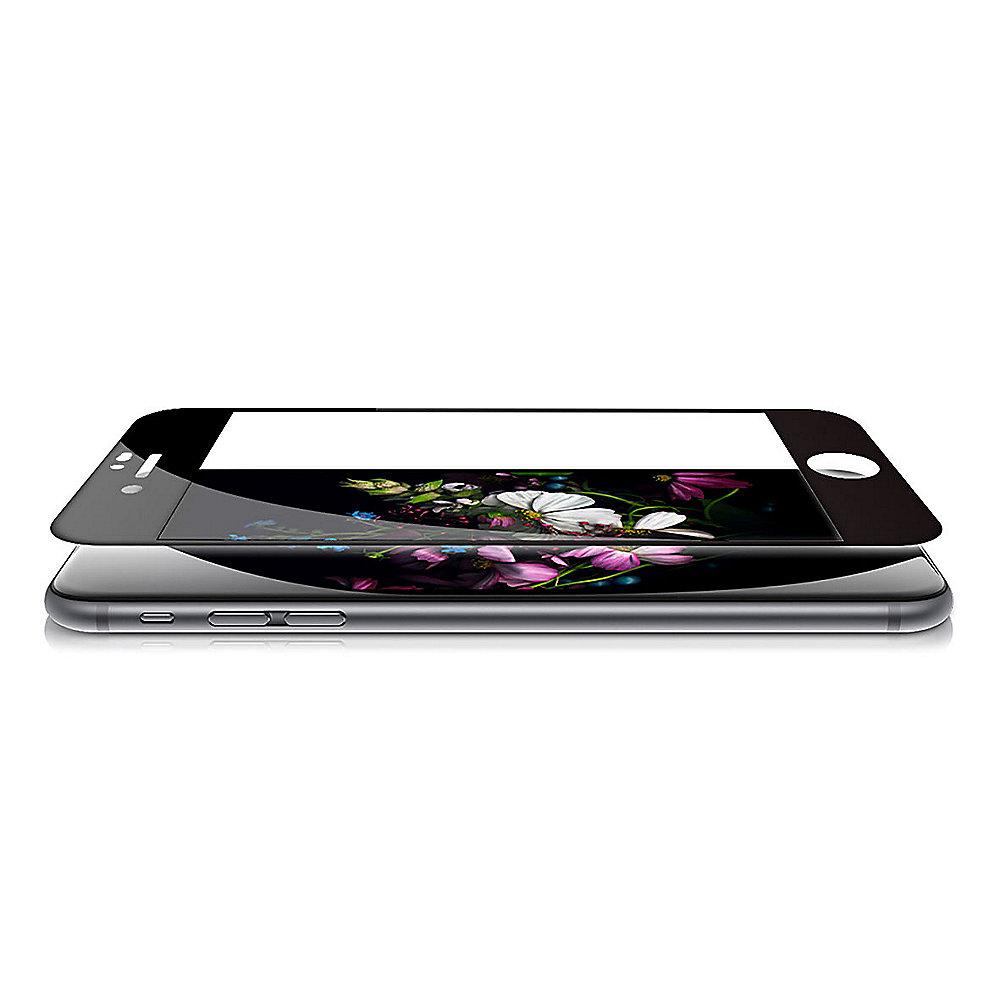KMP Hartglas Displayschutz für iPhone 8, frame black