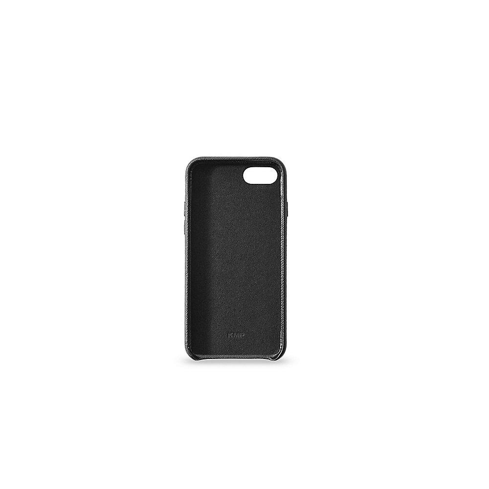 KMP Leder Case für iPhone 8, schwarz