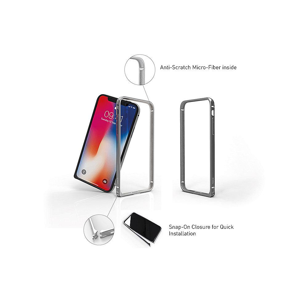 KMP Protective Bumper für iPhone X, grau