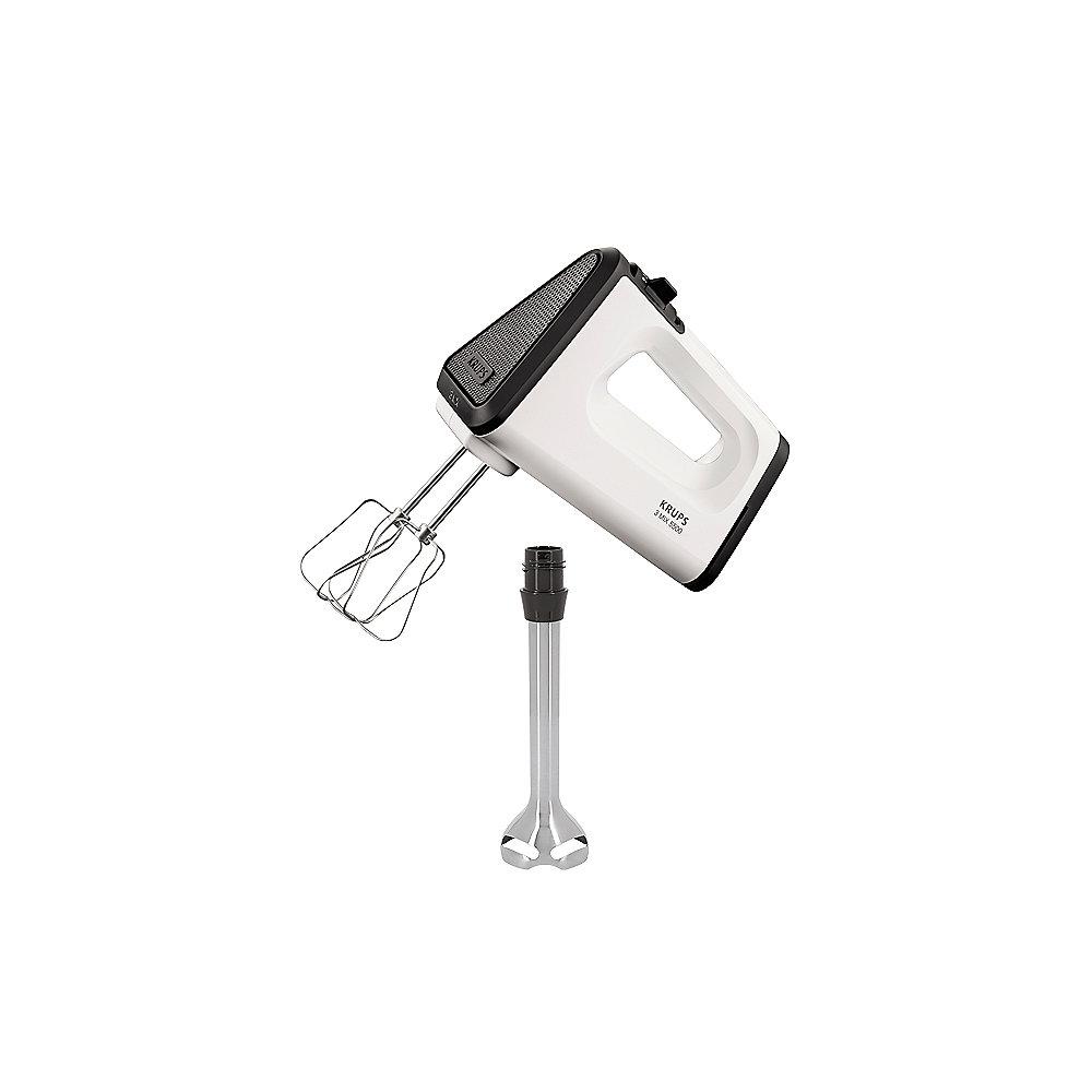 Krups GN 5041 Handmixer mit Turbostufe, 3 Mix 5500 Plus, 500 W, weiß/schwarz, Krups, GN, 5041, Handmixer, Turbostufe, 3, Mix, 5500, Plus, 500, W, weiß/schwarz