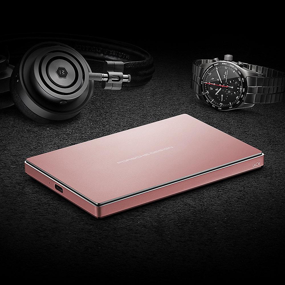 LaCie Porsche Design P9227 Mobile Drive USB 3.0 Typ C  - 2TB 2.5 Zoll rosegold