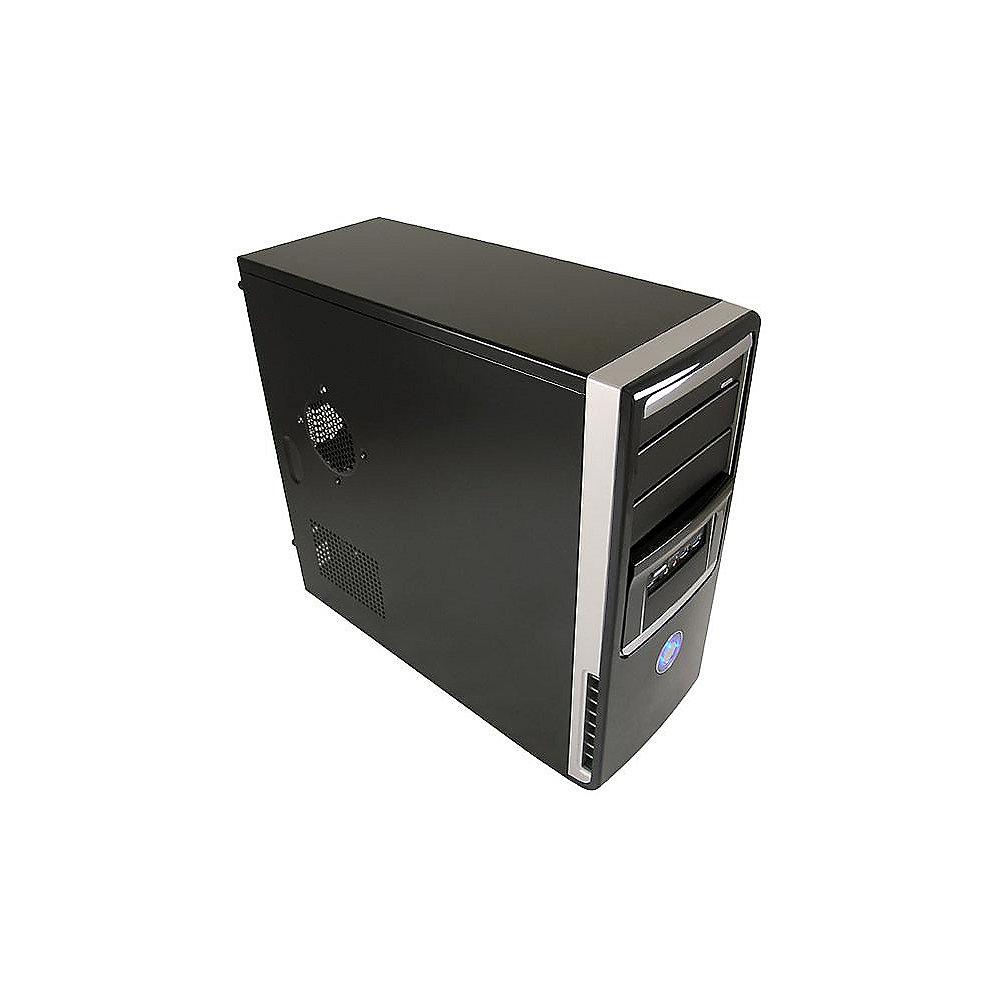 LC-Power Pro-910B Airduct Midi Tower ATX Gehäuse Schwarz mit 420Watt Netzteil