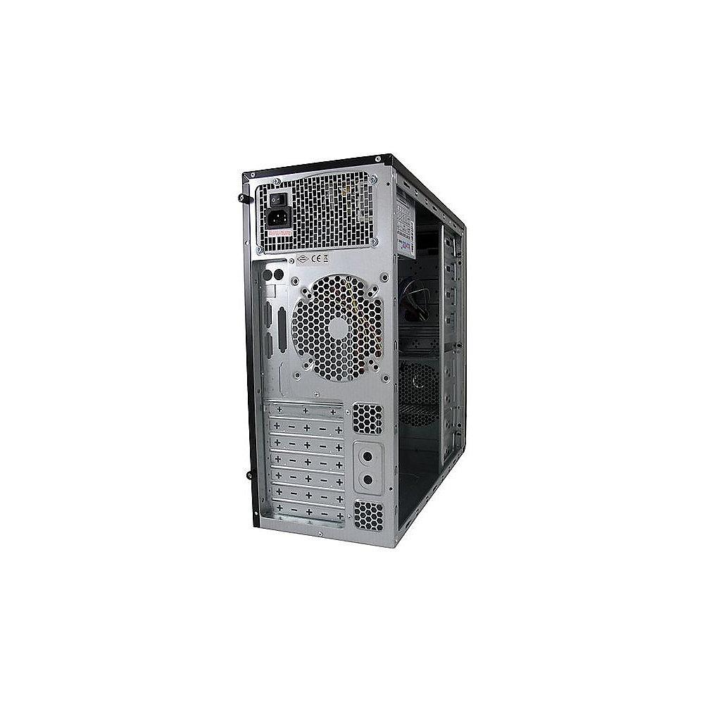 LC-Power Pro-910B Airduct Midi Tower ATX Gehäuse Schwarz mit 420Watt Netzteil