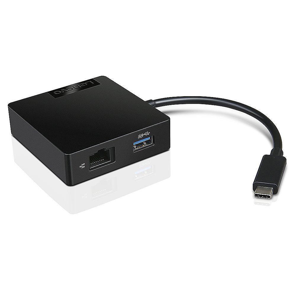 Lenovo USB-C Travel Hub auf HDMI, VGA, USB 3.0, LAN (4X90M60789)