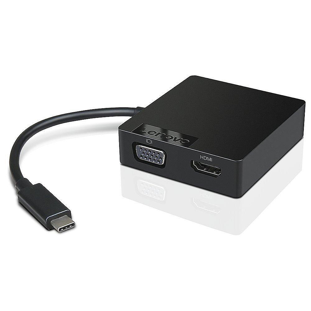 Lenovo USB-C Travel Hub auf HDMI, VGA, USB 3.0, LAN (4X90M60789)