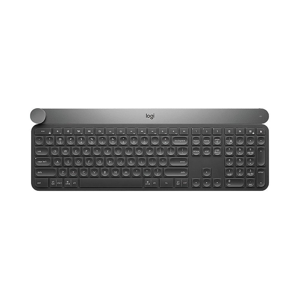 Logitech CRAFT Kabellose Tastatur mit Drehregler zur Funktionsauwahl USB Schwarz