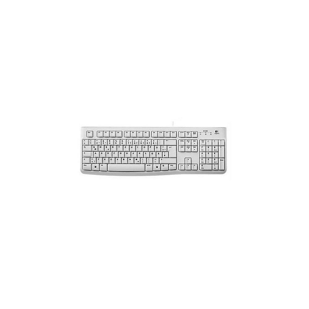 Logitech K120 Kabelgebundene Tastatur USB Weiß Bulk 920-003626