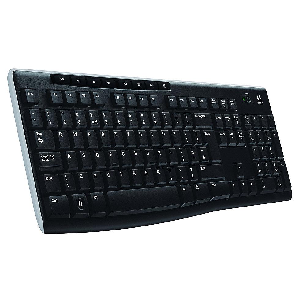 Logitech K270 Kabellose Tastatur USB Schwarz 920-003052