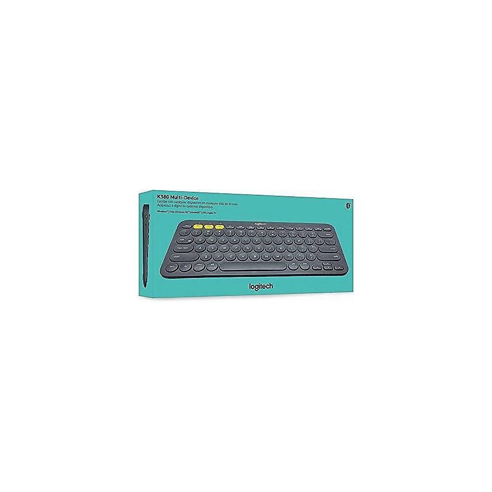 Logitech K380 Kabellose Bluetooth Tastatur für 3 Geräte Schwarz 920-007566