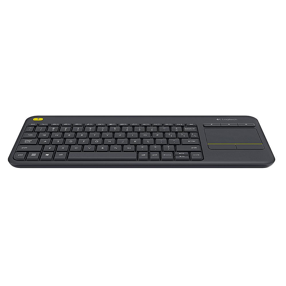 Logitech K400 Plus Kabellose Tastatur mit Touchpad Schwarz 920-007127, Logitech, K400, Plus, Kabellose, Tastatur, Touchpad, Schwarz, 920-007127