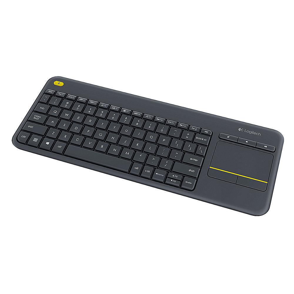 Logitech K400 Plus Kabellose Tastatur mit Touchpad Schwarz 920-007127, Logitech, K400, Plus, Kabellose, Tastatur, Touchpad, Schwarz, 920-007127