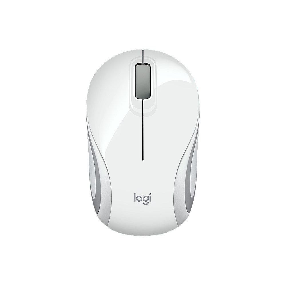 Logitech M187 Kabellose Ultra Portable Maus weiß 910-002735