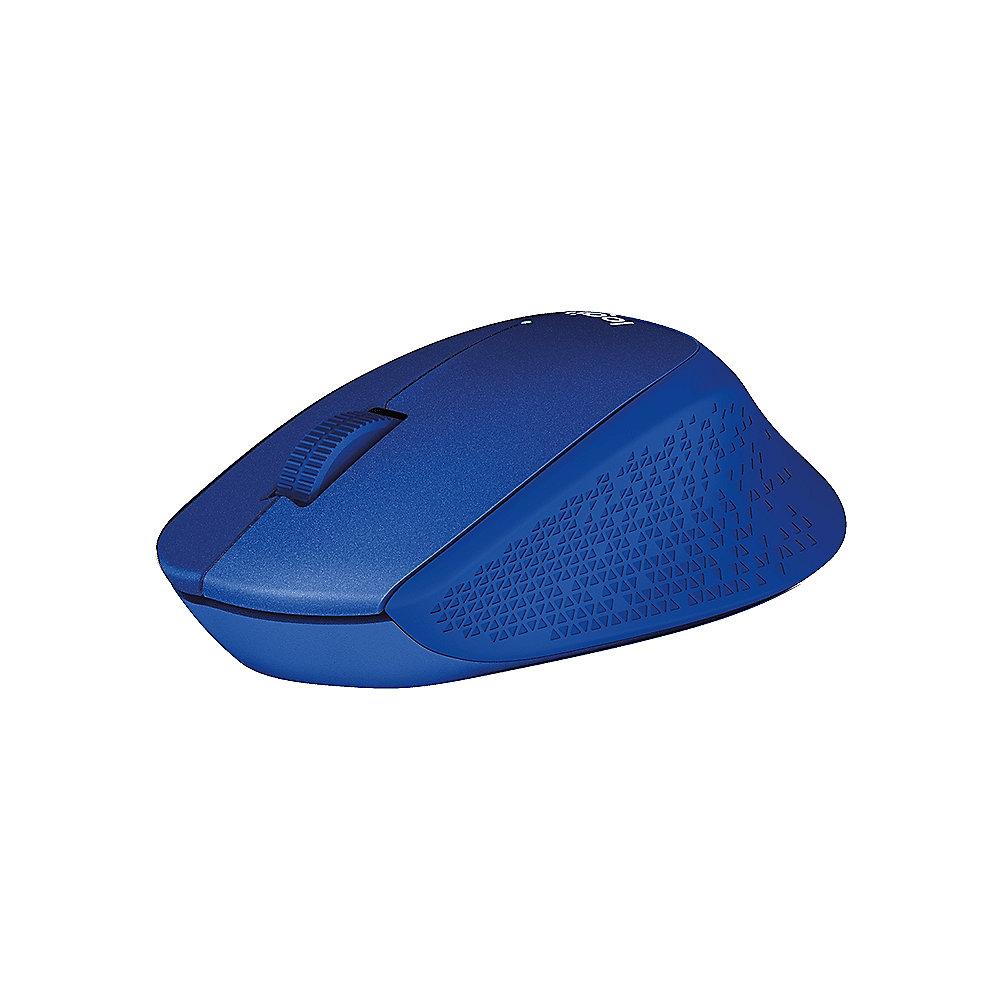 Logitech M330 Silent Plus Geräuschlose Kabellose Maus Blau 910-004910