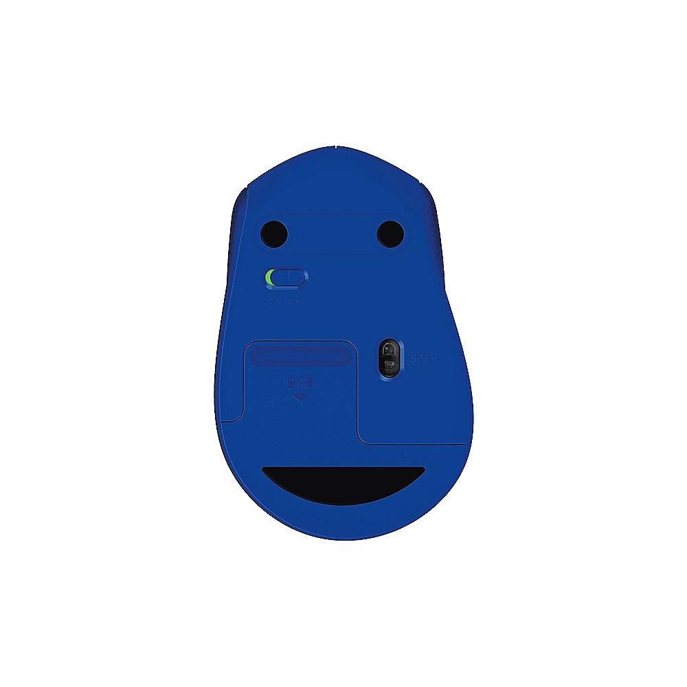 Logitech M330 Silent Plus Geräuschlose Kabellose Maus Blau 910-004910