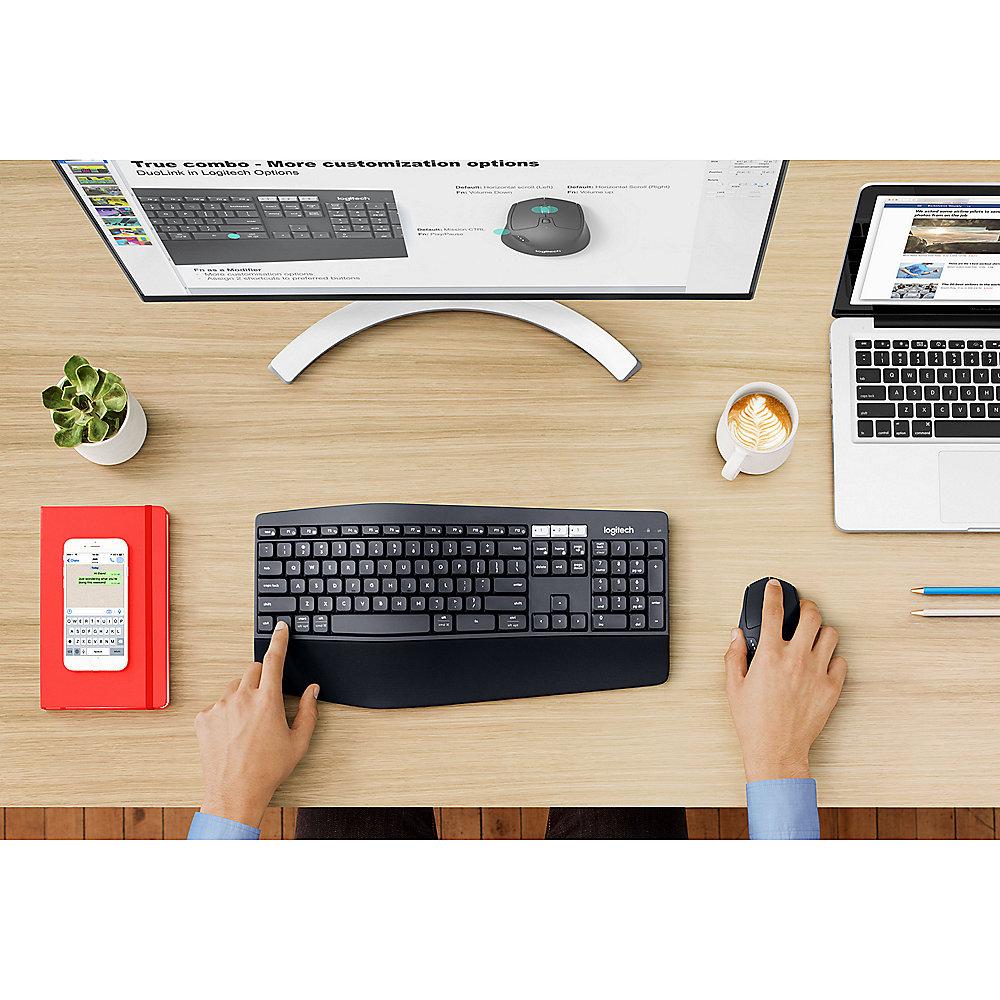 Logitech MK850 Kabellose Ergonomische Desktop Maus-Tastaturkombination 920-00822