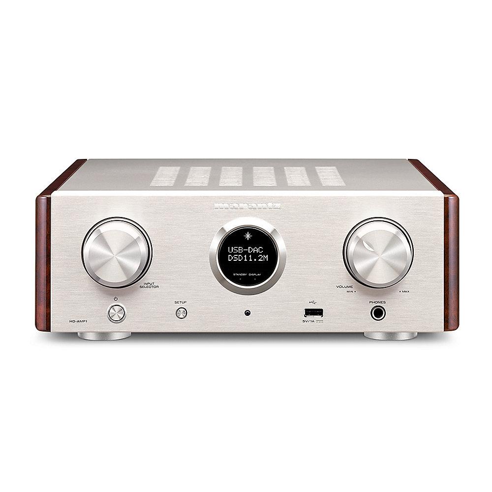 Marantz HD-AMP1 Premium HiFi-Vollverstärker mit digt. Eingängen, silber/gold