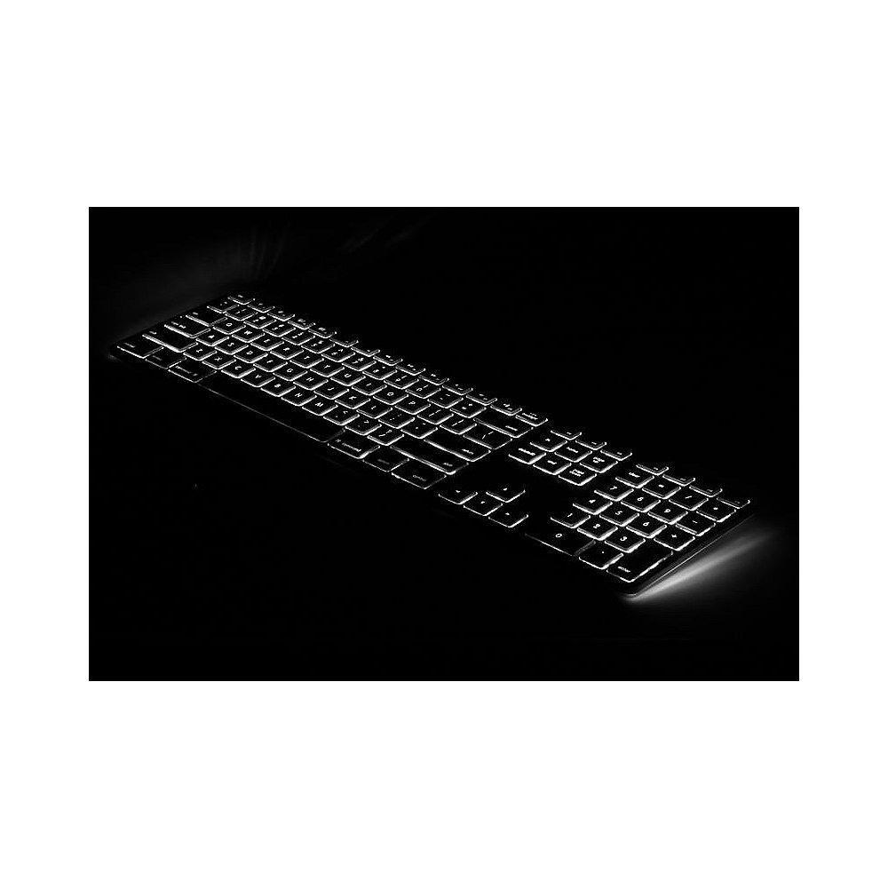 Matias Aluminum Erweiterte USB Tastatur RGB dt. für Mac OS space grey