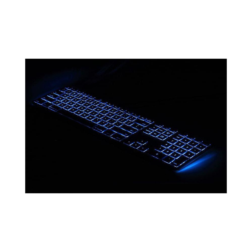 Matias Aluminum Erweiterte USB Tastatur RGB dt. für Mac OS space grey