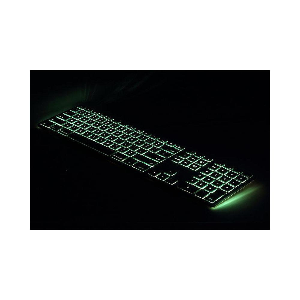 Matias Aluminum Erweiterte USB Tastatur RGB dt. für Mac OS space grey