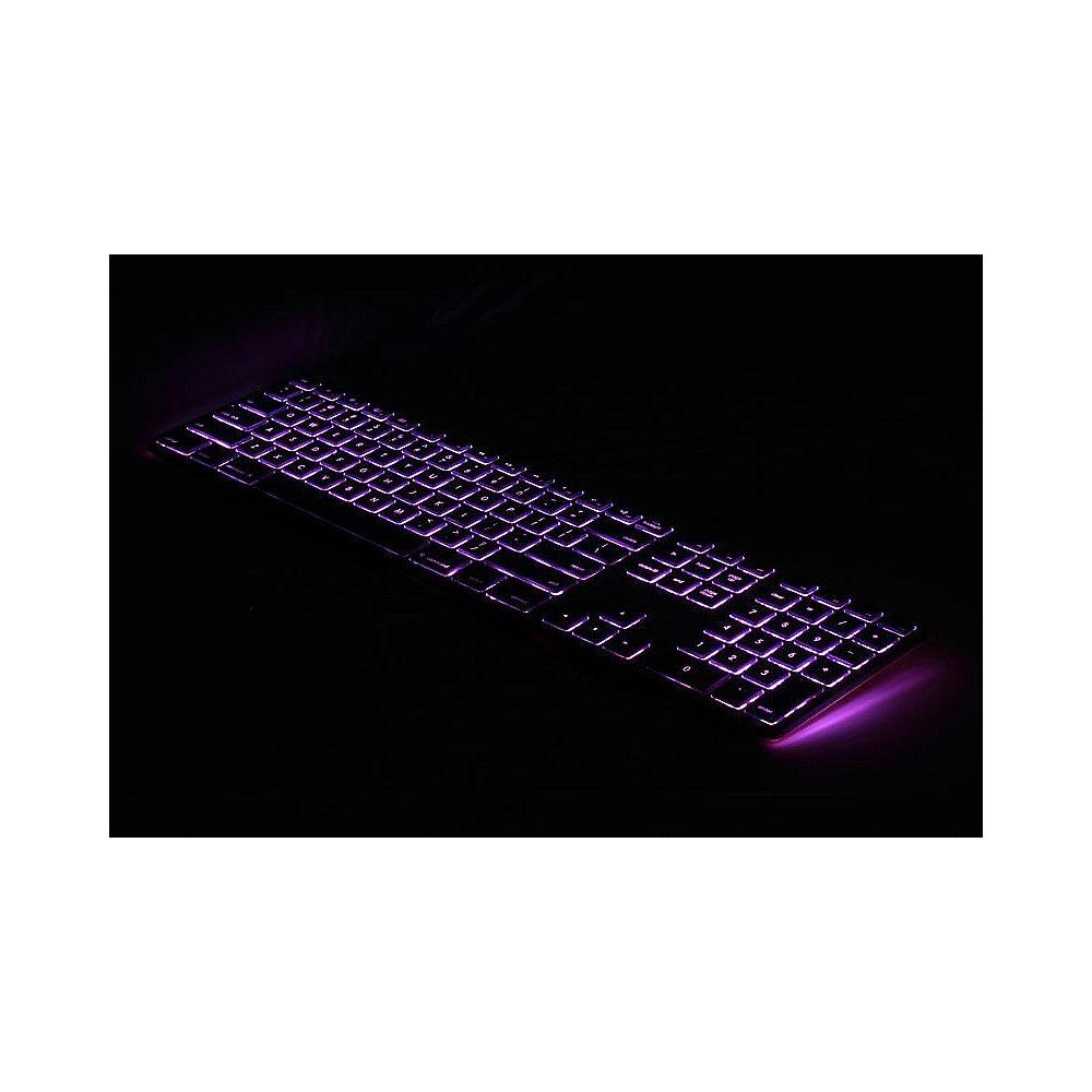 Matias Aluminum Erweiterte USB Tastatur RGB dt. für Mac OS space grey