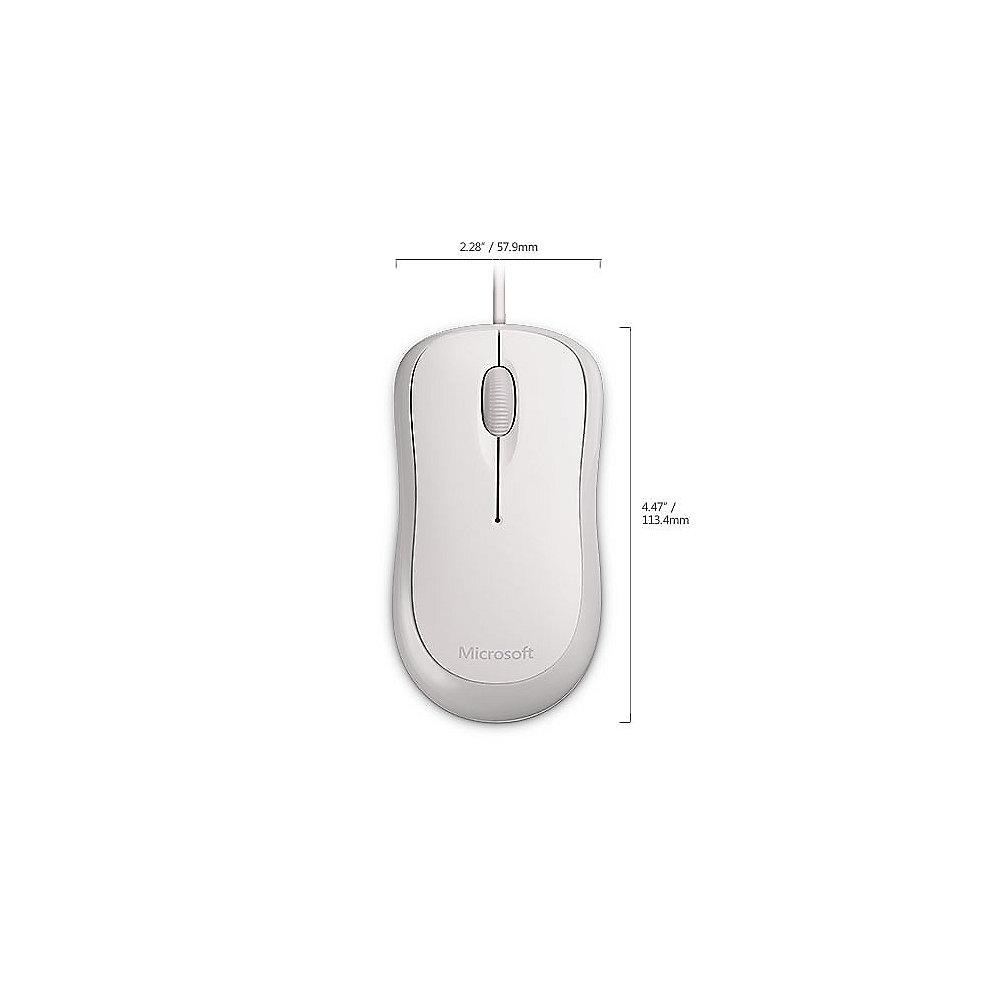 Microsoft Basic Optical Mouse USB Weiß Bulk