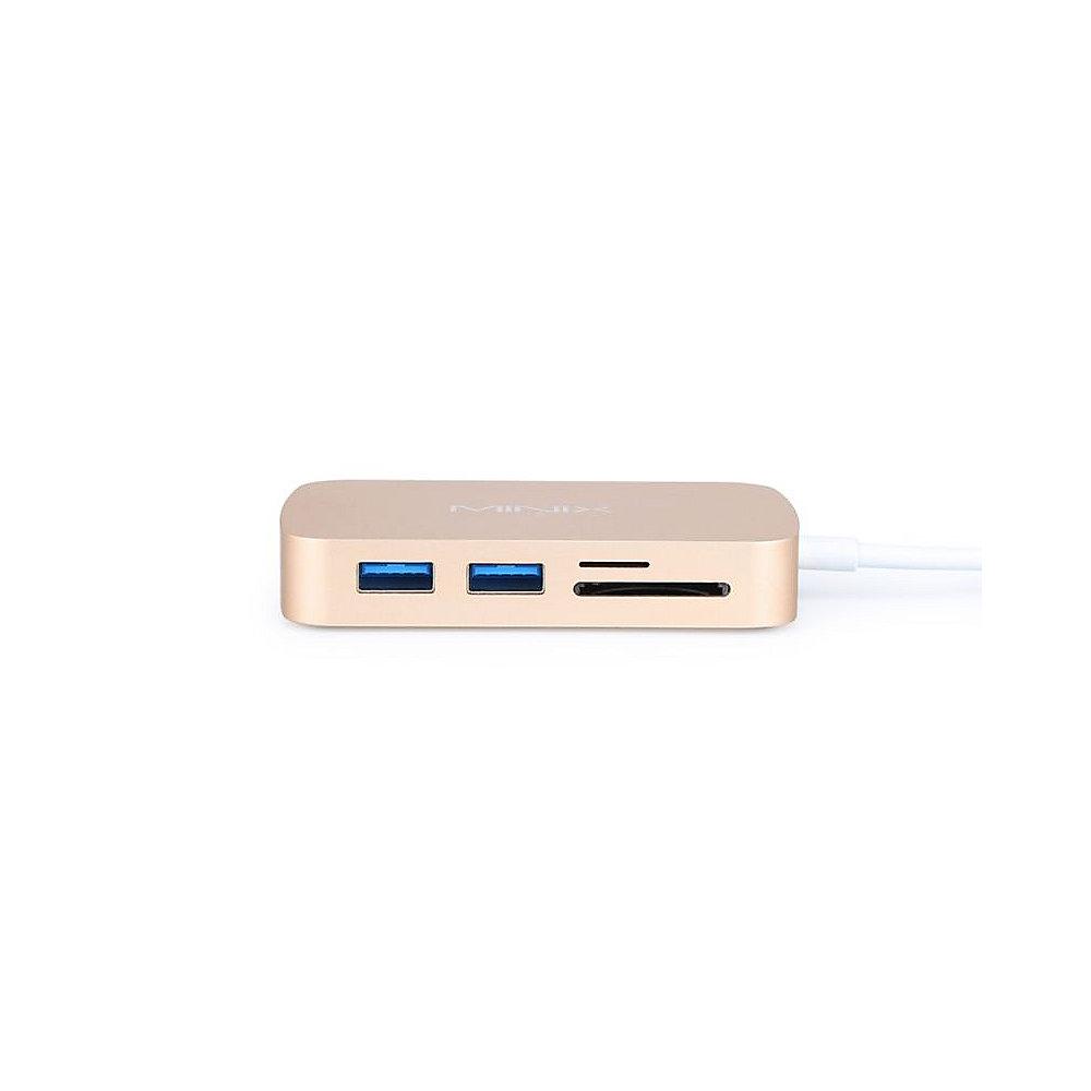 MiniX Gen2 USB 3.0 Type C auf HDMI 4K / USB Typ A / Gigabit Ethernet gold