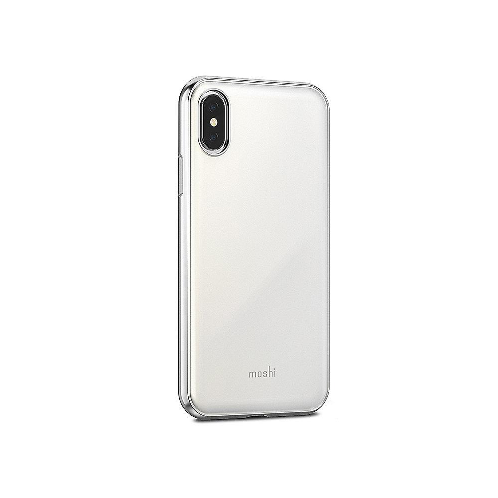 Moshi iGlaze Schutzhülle für iPhone X Pearl White 99MO101101