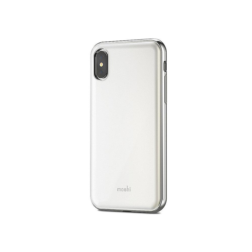 Moshi iGlaze Schutzhülle für iPhone X Pearl White 99MO101101