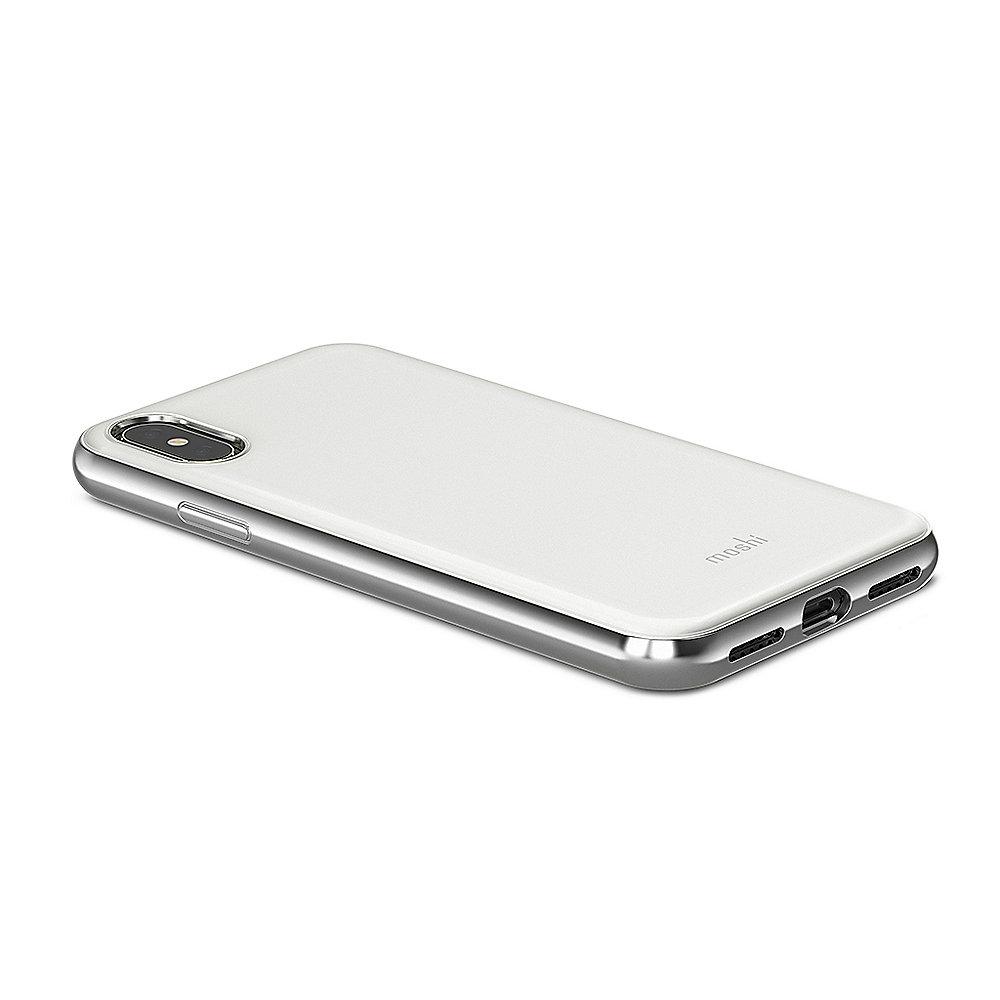 Moshi iGlaze Schutzhülle für iPhone X Pearl White 99MO101101